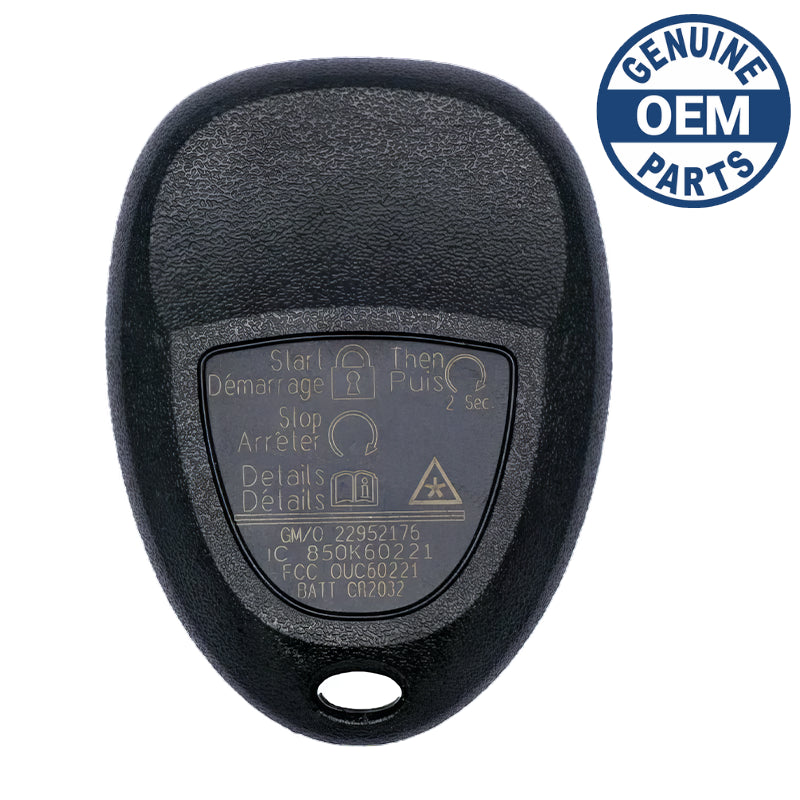 2007 Chevrolet Impala Remote PN: 22952176 FCC ID: OUC60270