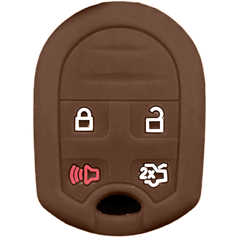 Silicone Key Fob Cover For Ford/Lincoln/Mercury 4 Buttons Remote Head Key