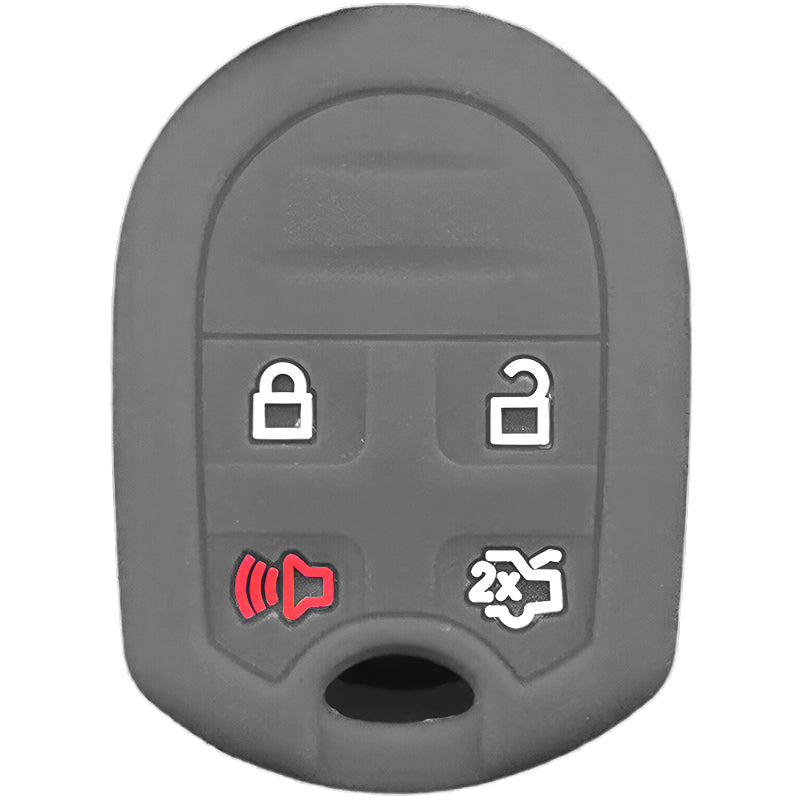 Silicone Key Fob Cover For Ford/Lincoln/Mercury 4 Buttons Remote Head Key