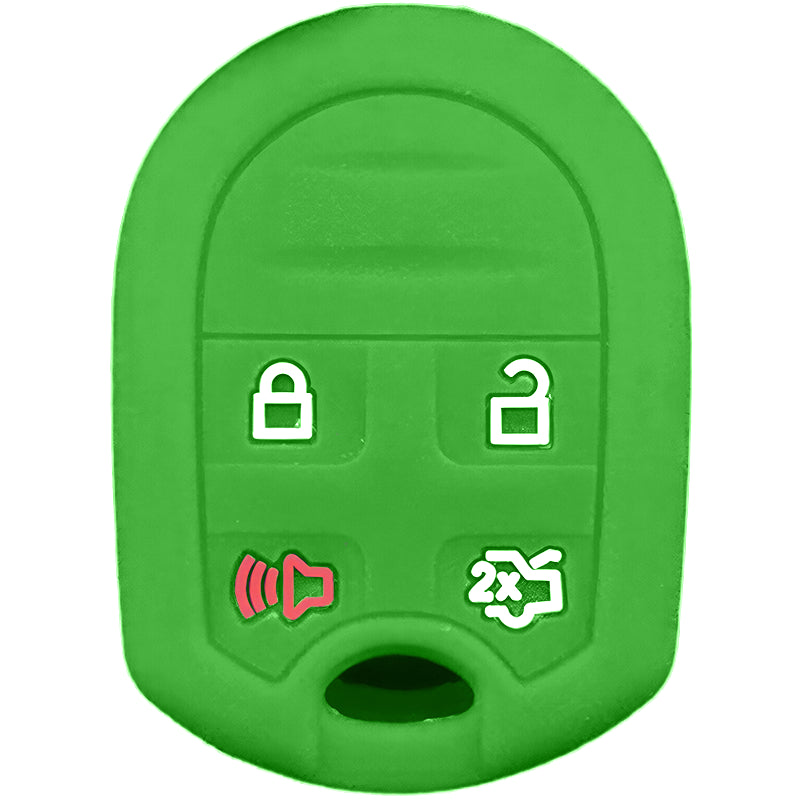 Silicone Key Fob Cover For Ford/Lincoln/Mercury 4 Buttons Remote Head Key