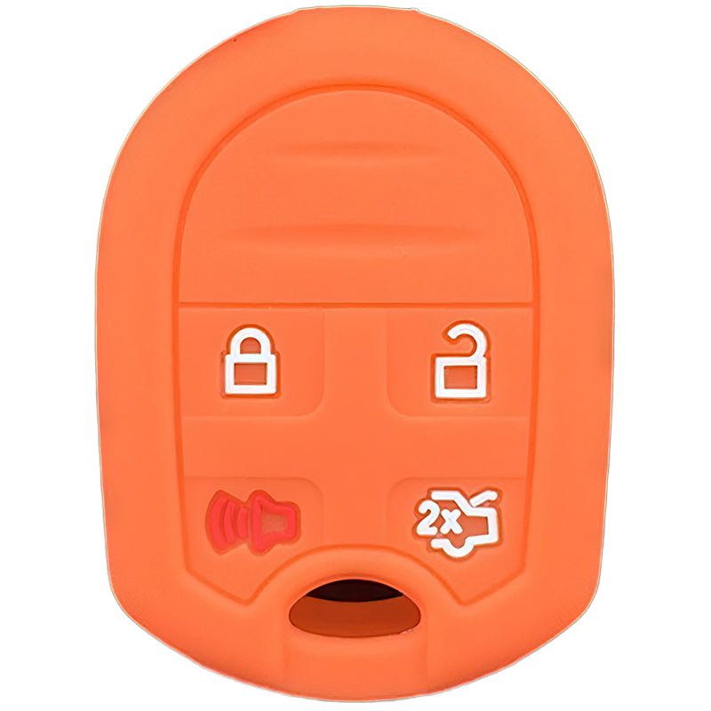 Silicone Key Fob Cover For Ford/Lincoln/Mercury 4 Buttons Remote Head Key