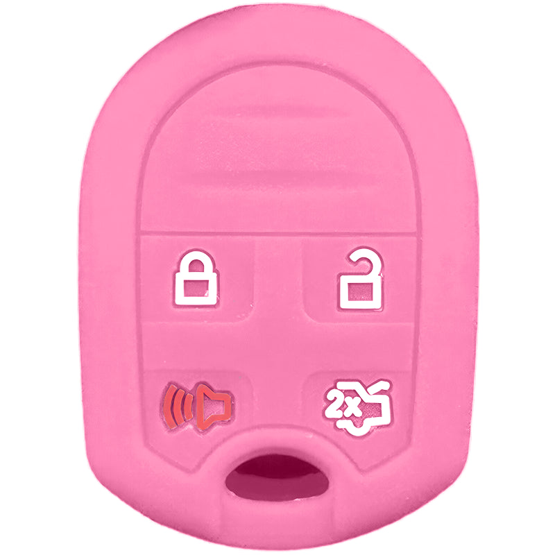 Silicone Key Fob Cover For Ford/Lincoln/Mercury 4 Buttons Remote Head Key