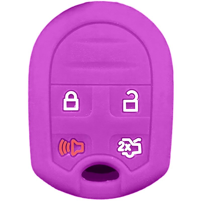 Silicone Key Fob Cover For Ford/Lincoln/Mercury 4 Buttons Remote Head Key