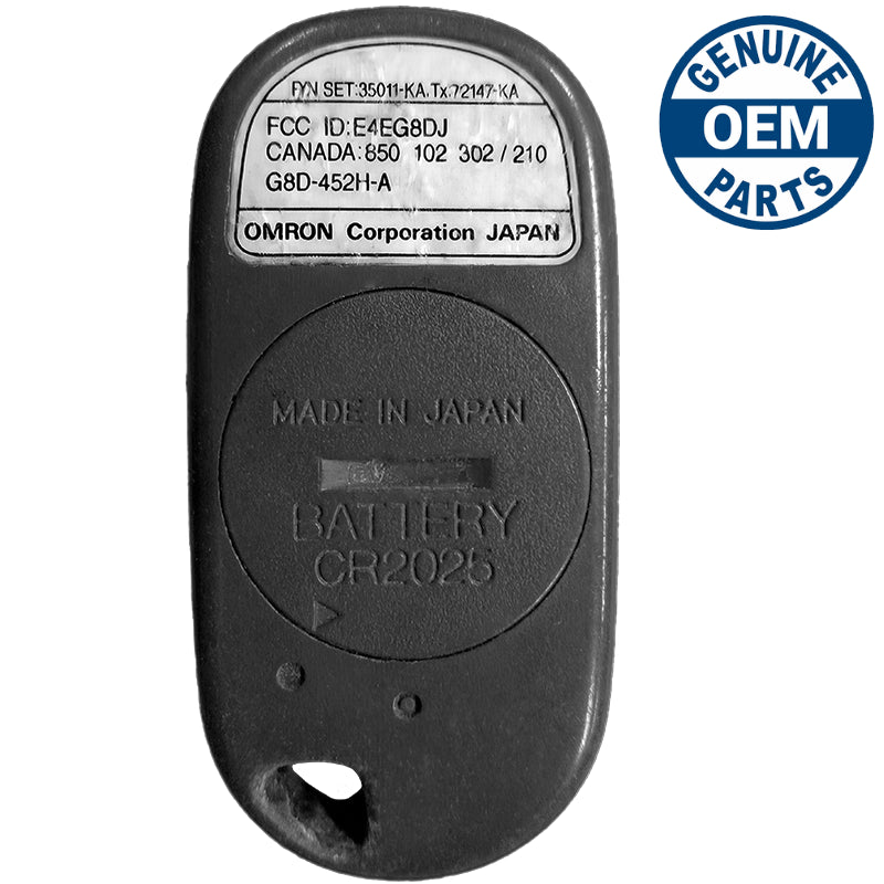 2000 Honda Insight Remote PN: 72147-S3Y-A01
