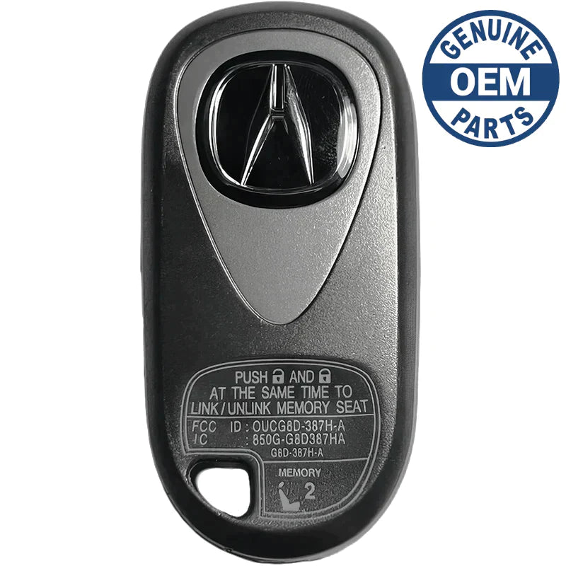 2008 Acura TSX Remote Driver 2 PN: 72147-SEP-A62 FCC ID: OUCG8D-387H-A