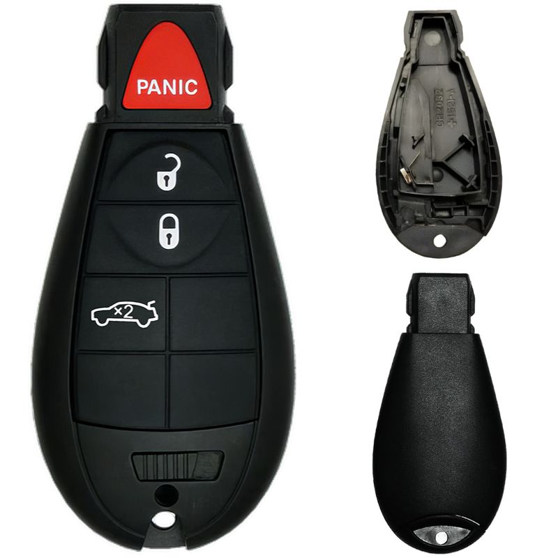 Chrysler/Dodge/Jeep/VW Fobik 4 Button Replacement Case with Trunk FCC ID: IYZ-C01C / M3N5WY783X