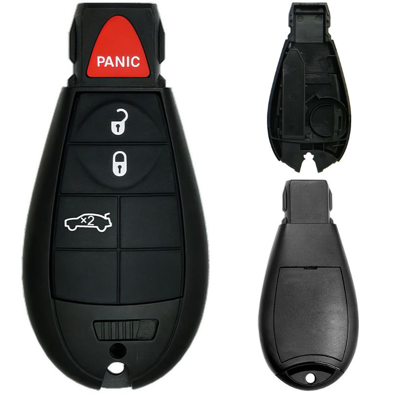 Chrysler/Dodge/Jeep/VW Fobik 4 Button Replacement Case with Trunk FCC ID: IYZ-C01C / M3N5WY783X