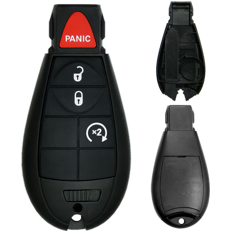 Chrysler/Dodge/Jeep/VW Fobik 4 Button Replacement Case with Remote Start FCC ID: IYZ-C01C / M3N5WY783X