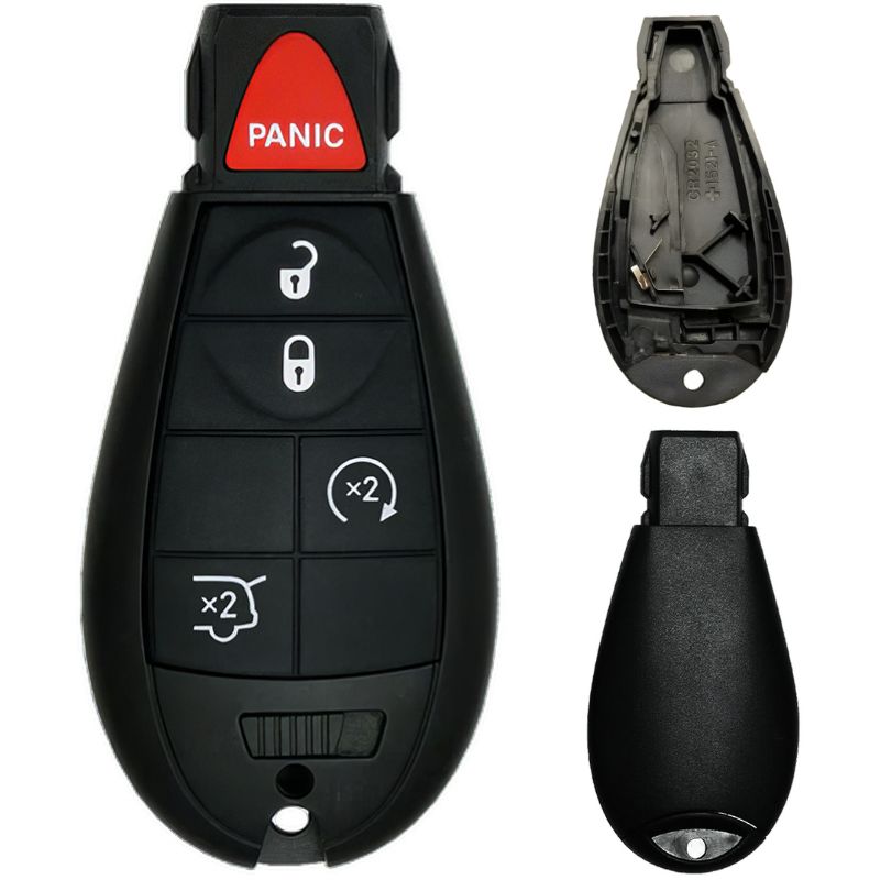 Chrysler/Dodge/Jeep/VW Fobik 5 Button Replacement Case with Remote Start FCC ID: IYZ-C01C / M3N5WY783X