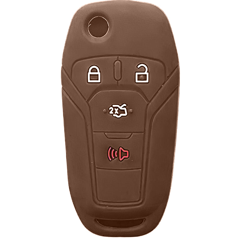 Silicone Key Fob Cover For Ford 4 Buttons Flipkey Remote