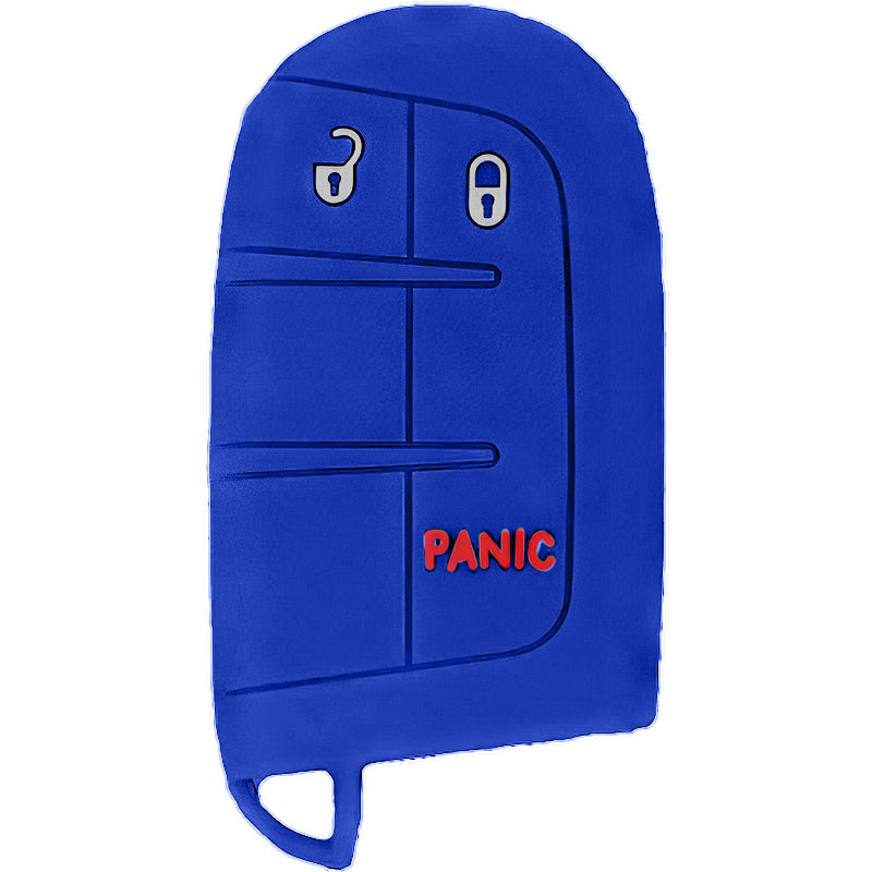 Silicone Key Fob Cover For Jeep/Dodge/Chrysler 3 Buttons Smart Key Remote