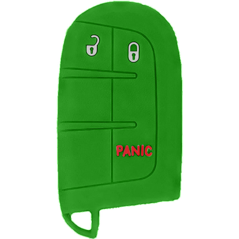 Silicone Key Fob Cover For Jeep/Dodge/Chrysler 3 Buttons Smart Key Remote