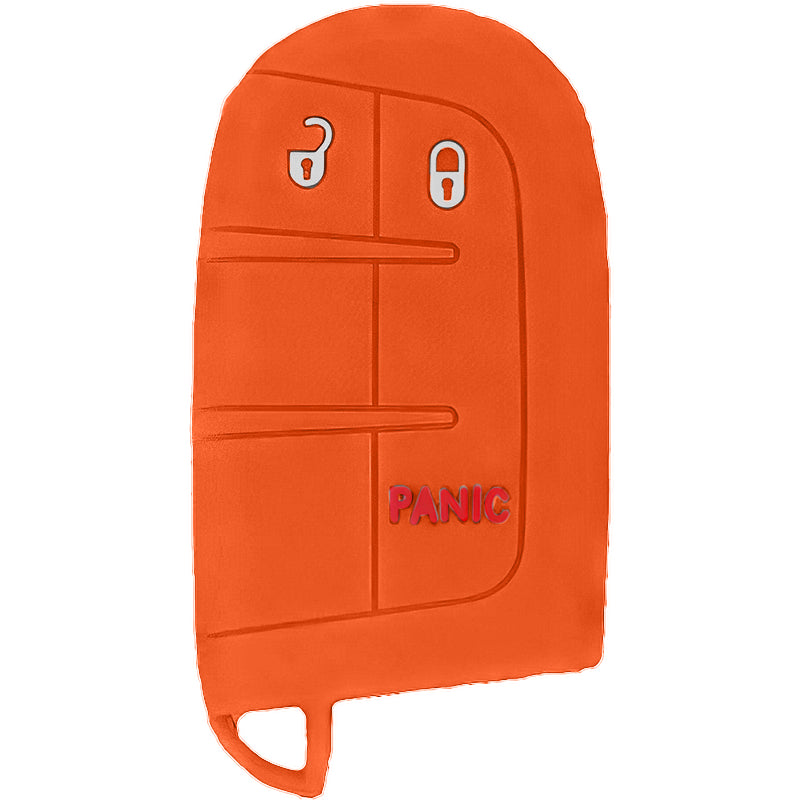 Silicone Key Fob Cover For Jeep/Dodge/Chrysler 3 Buttons Smart Key Remote
