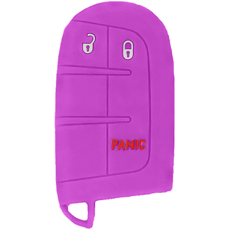 Silicone Key Fob Cover For Jeep/Dodge/Chrysler 3 Buttons Smart Key Remote