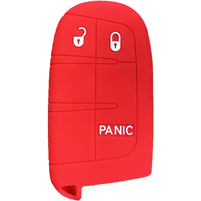 Silicone Key Fob Cover For Jeep/Dodge/Chrysler 3 Buttons Smart Key Remote