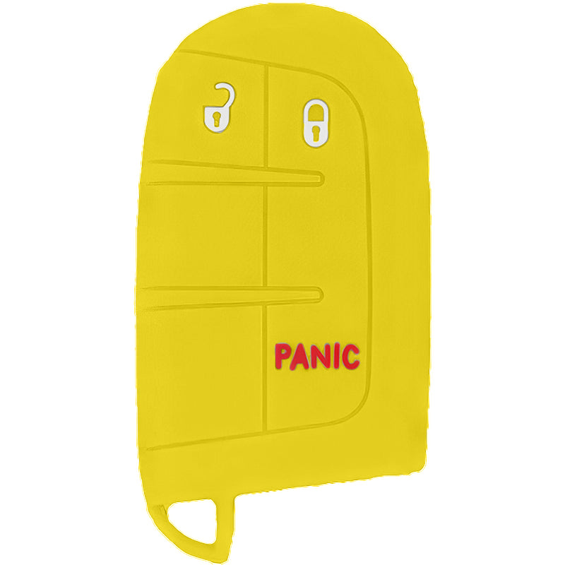 Silicone Key Fob Cover For Jeep/Dodge/Chrysler 3 Buttons Smart Key Remote