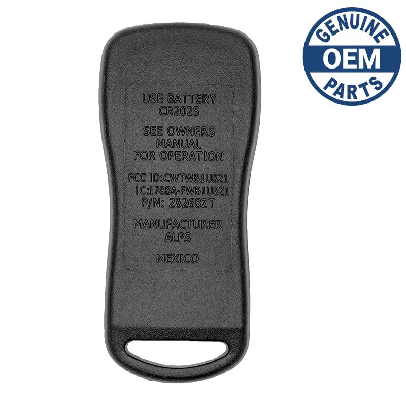 2006 Nissan Quest Remote KBRASTU15 4 Button1