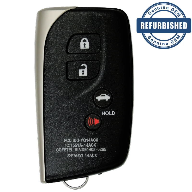 2014 Lexus LS460 Smart Key Fob PN: 89904-50N10, 89904-50K80