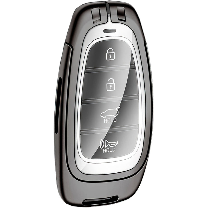 Zinc Alloy Leather TPU Car Key Case Cover for Hyundai FCC ID: TQ8-FOB-4F27, CQOFD01470