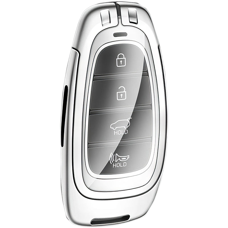 Zinc Alloy Leather TPU Car Key Case Cover for Hyundai FCC ID: TQ8-FOB-4F27, CQOFD01470
