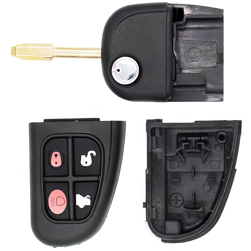 New Aftermarket Jaguar Flipkey Remote Replacement Case 4 Button
