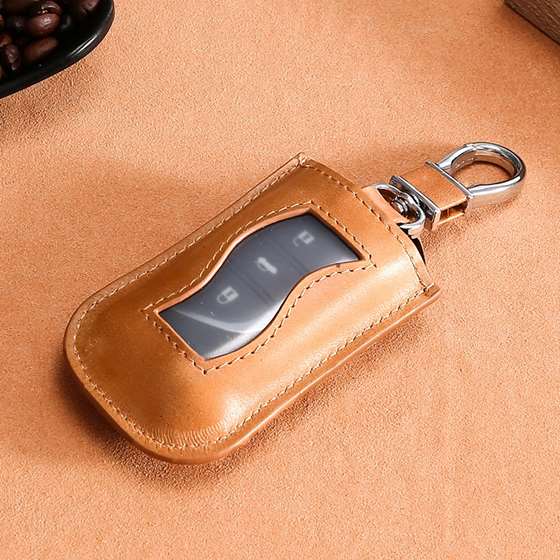 Key Fob Leather Tote To Protect Remote or Re-Attach To Keychain