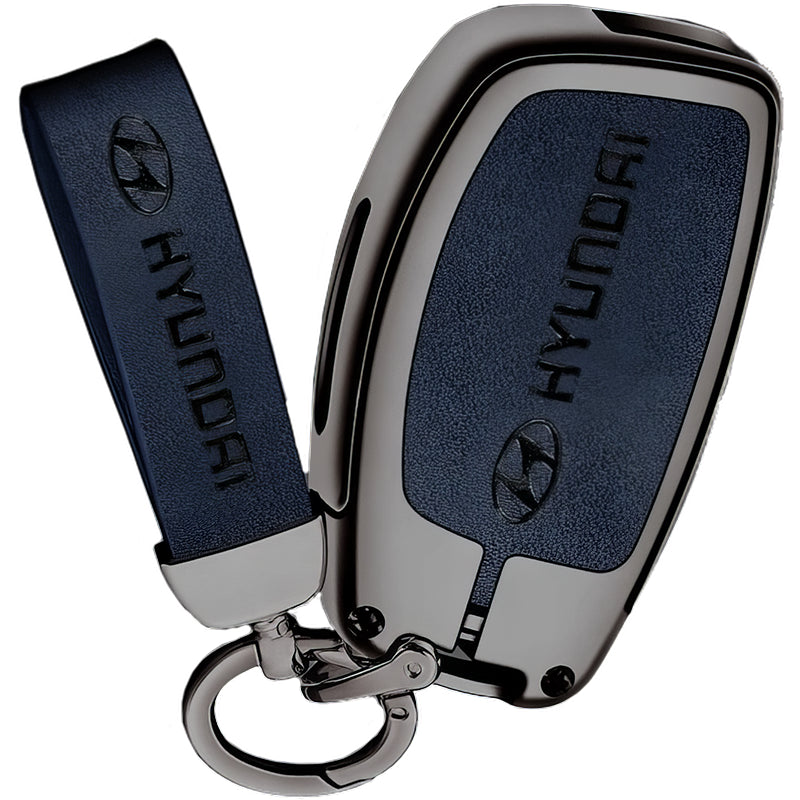 Zinc Alloy Leather TPU Car Key Case Cover for Hyundai FCC ID: TQ8-RKE-4F31, TQ8-RKE-4F25