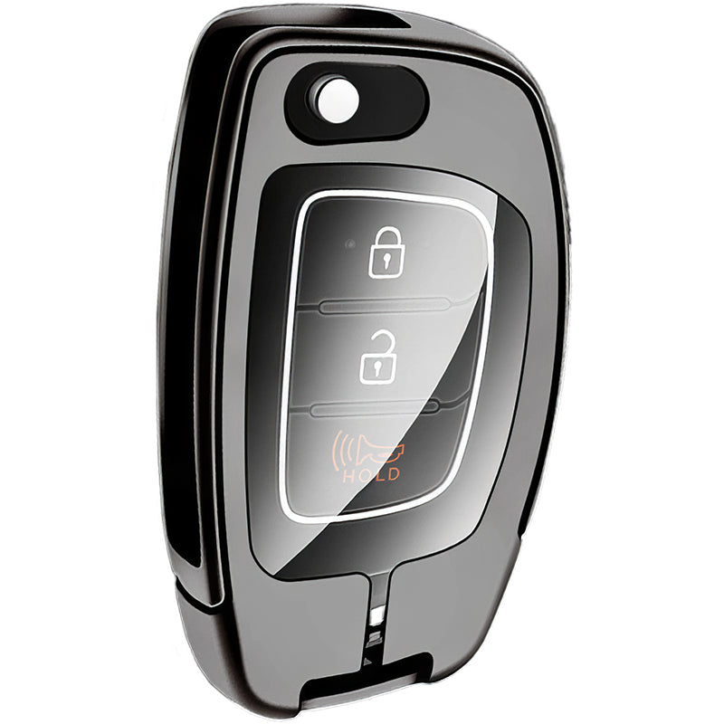 Zinc Alloy Leather TPU Car Key Case Cover for Hyundai FCC ID: TQ8-RKE-4F31, TQ8-RKE-4F25
