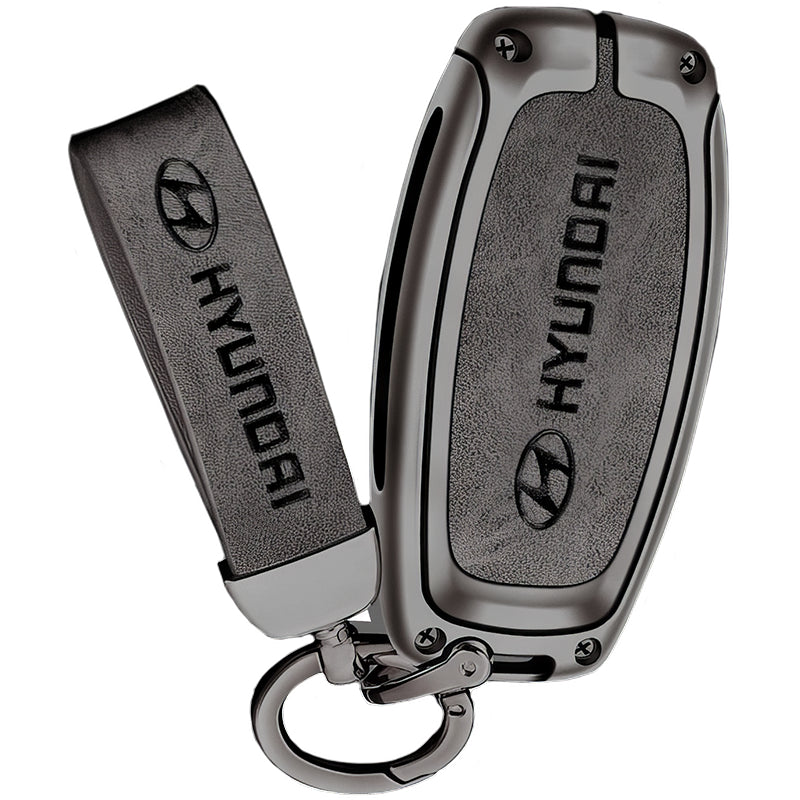 Zinc Alloy Leather TPU Car Key Case Cover for Hyundai FCC ID: TQ8-FOB-4F30, NYOSYEC4FOB1608