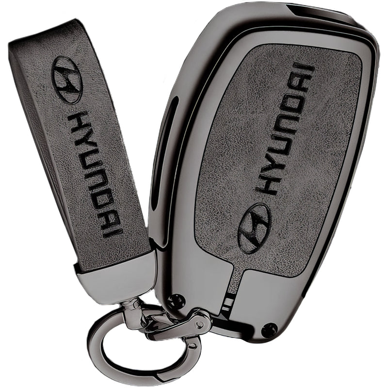 Zinc Alloy Leather TPU Car Key Case Cover for Hyundai FCC ID: TQ8-RKE-4F31, TQ8-RKE-4F25