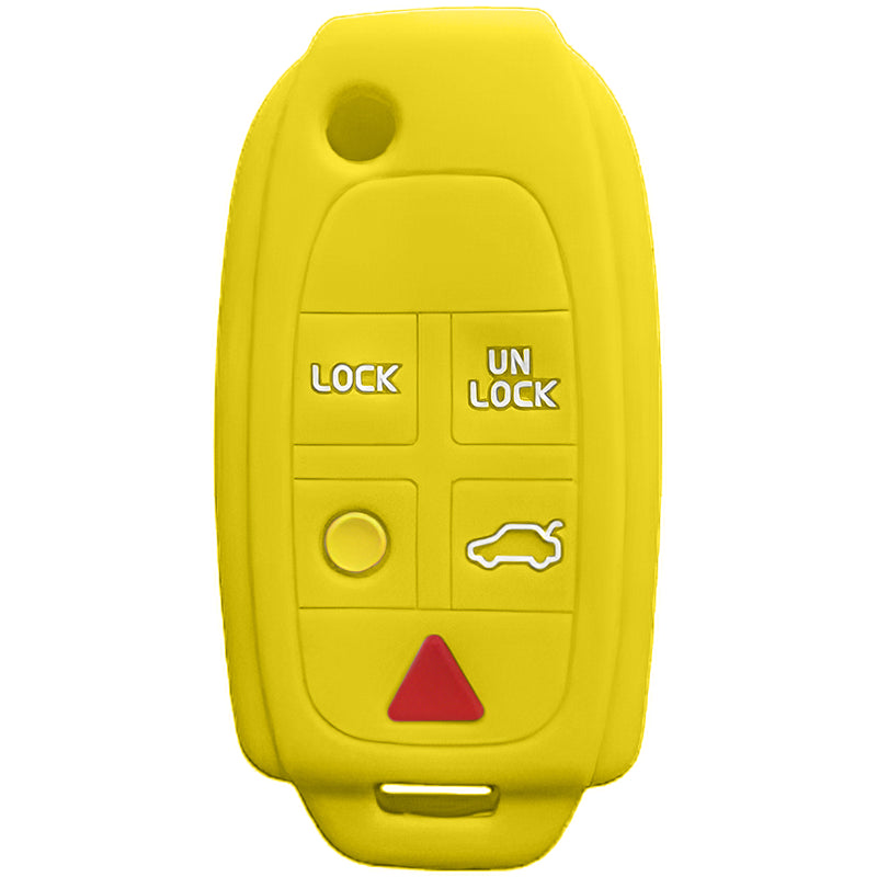 Silicone Key Fob Cover For Volvo 5 Buttons Flip Key Remote