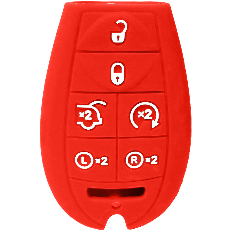 Silicone Protective Key Fob Cover For Dodge/Chrysler/Jeep 6 Buttons Fobik