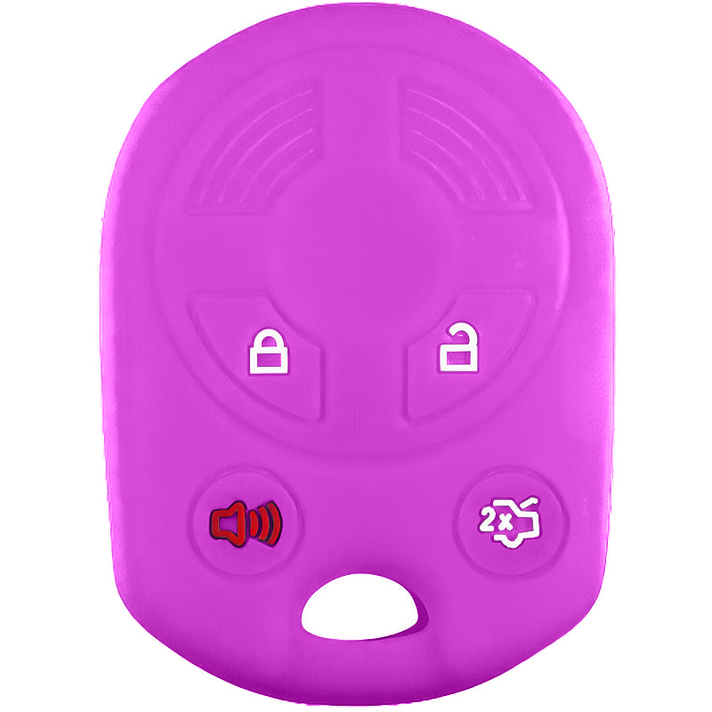 Silicone Key Fob Cover For Ford 4 Buttons Remote Head Key