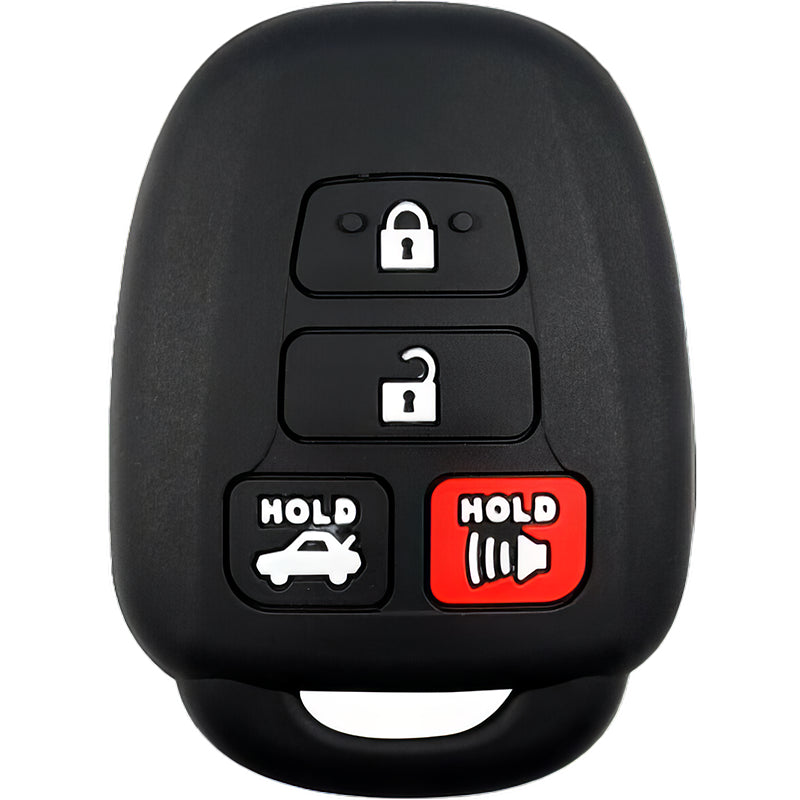 Silicone Key Fob Cover For Toyota 4 Buttons Remote Head Key