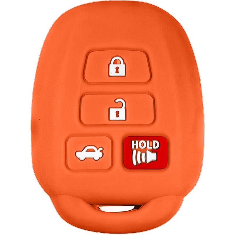 Silicone Key Fob Cover For Toyota 4 Buttons Remote Head Key