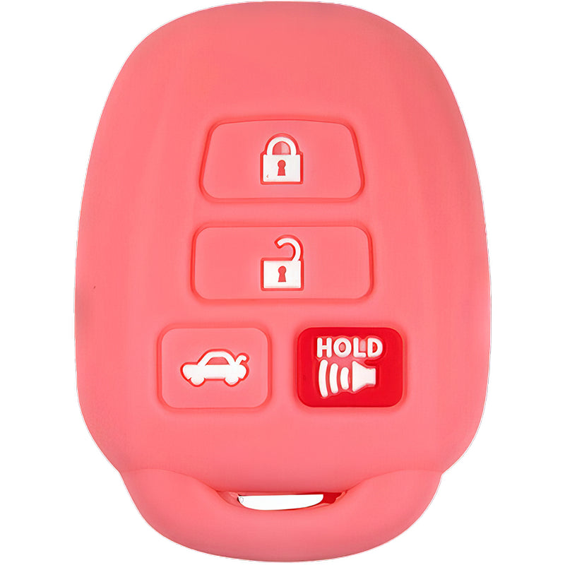 Silicone Key Fob Cover For Toyota 4 Buttons Remote Head Key
