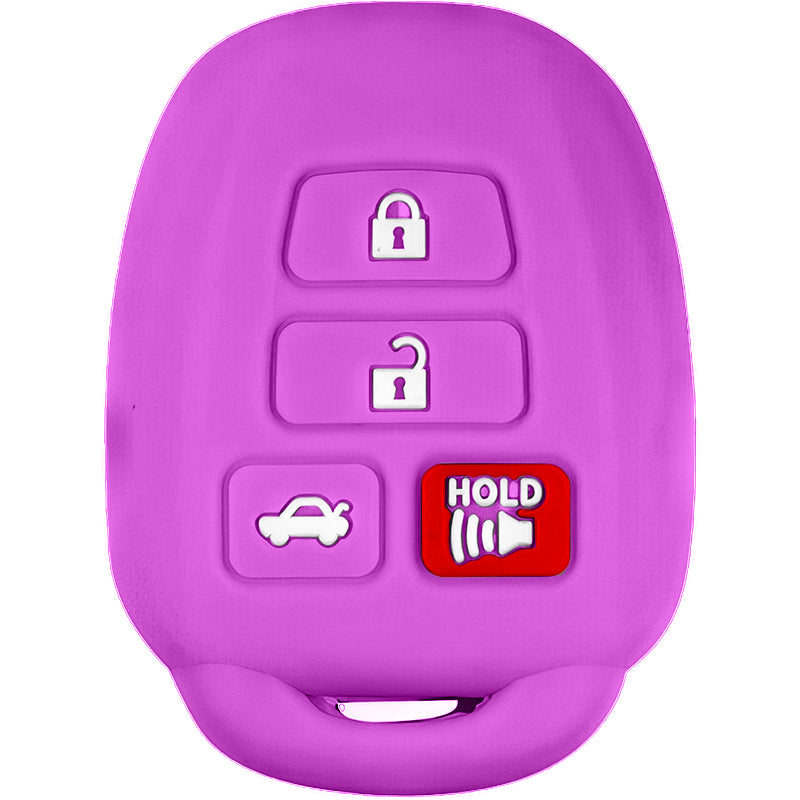 Silicone Key Fob Cover For Toyota 4 Buttons Remote Head Key