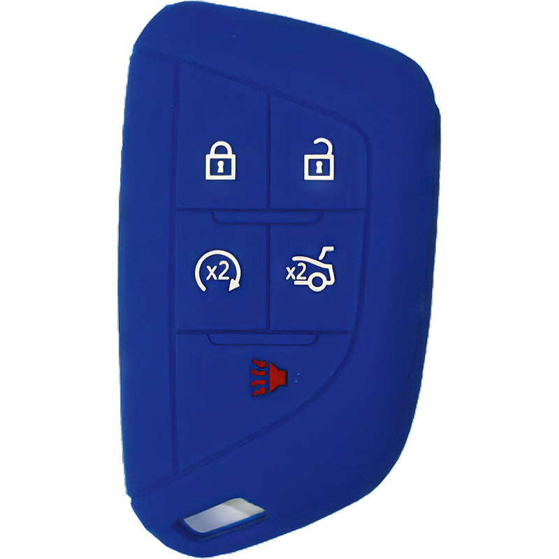 Silicone Key Fob Cover For Cadillac 5 Buttons Smart Key Remote