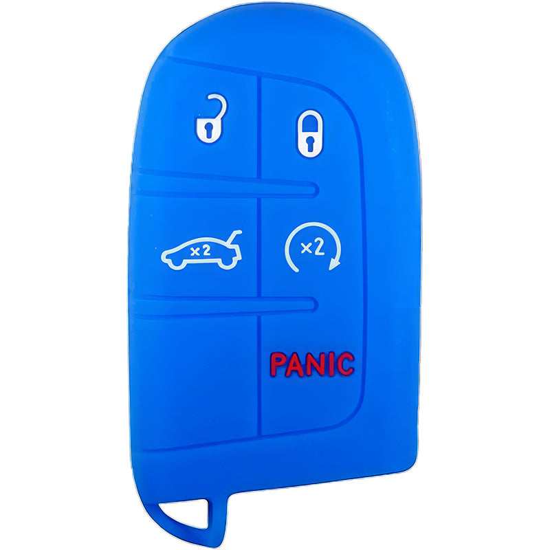 Silicone Protective Key Fob Cover For Jeep/Dodge/Chrysler 5 Buttons Smart Key Remote