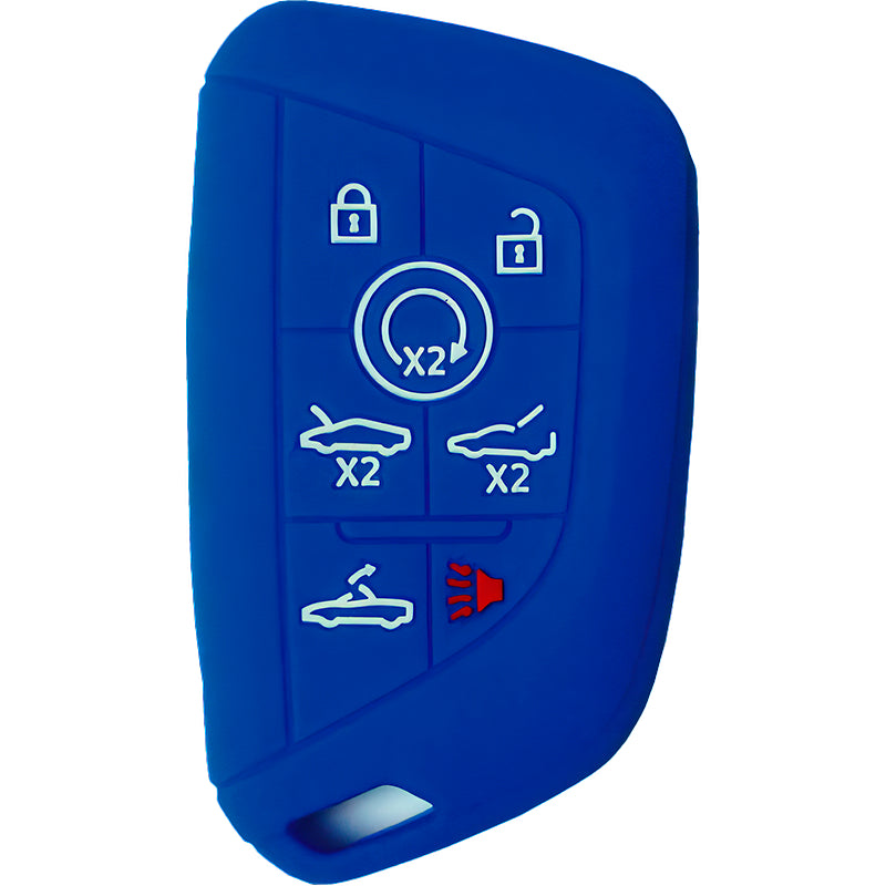 Silicone Key Fob Cover For Chevrolet 7 Buttons Smart Key Remote