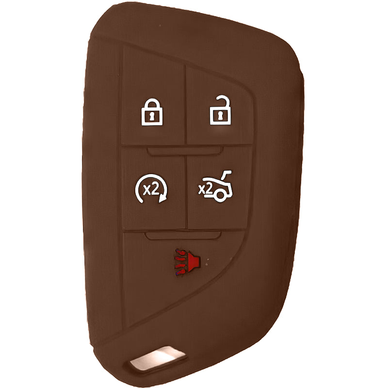Silicone Key Fob Cover For Cadillac 5 Buttons Smart Key Remote