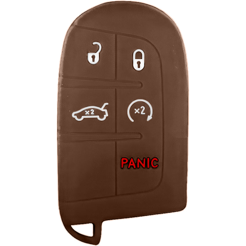 Silicone Protective Key Fob Cover For Jeep/Dodge/Chrysler 5 Buttons Smart Key Remote