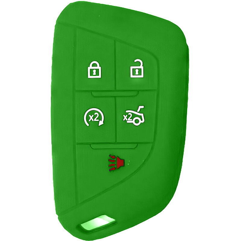 Silicone Key Fob Cover For Cadillac 5 Buttons Smart Key Remote