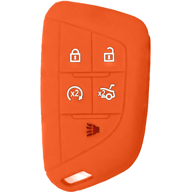 Silicone Key Fob Cover For Cadillac 5 Buttons Smart Key Remote