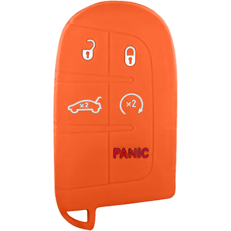 Silicone Protective Key Fob Cover For Jeep/Dodge/Chrysler 5 Buttons Smart Key Remote