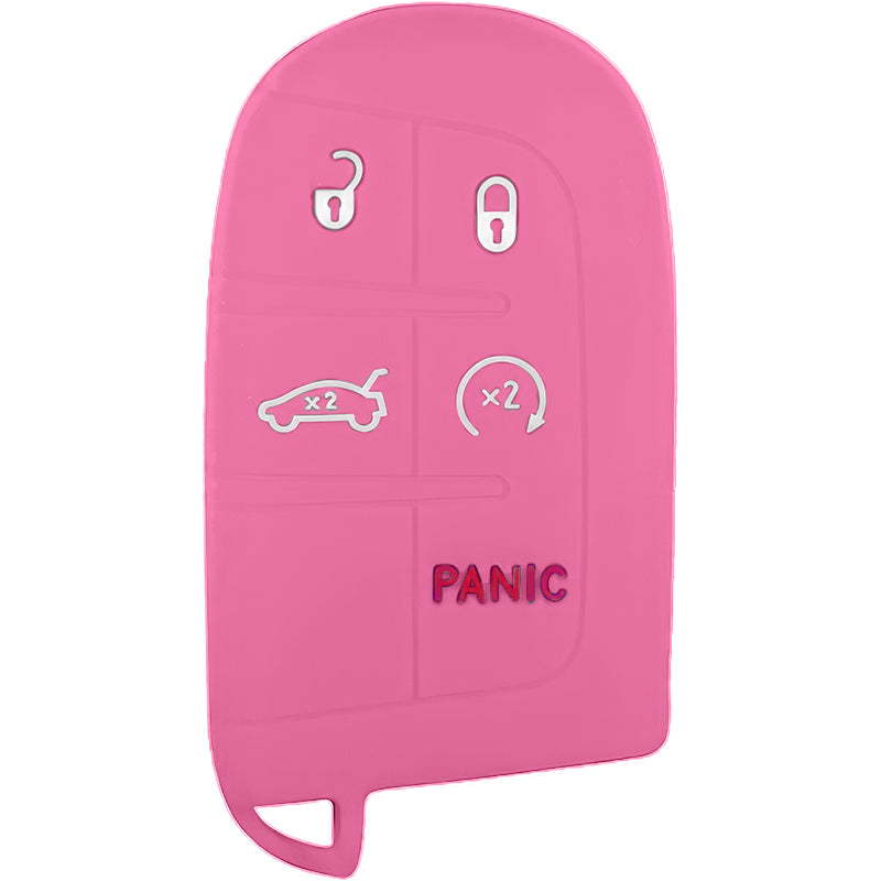 Silicone Protective Key Fob Cover For Jeep/Dodge/Chrysler 5 Buttons Smart Key Remote