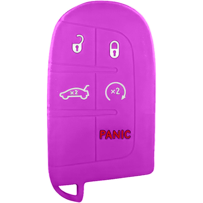 Silicone Protective Key Fob Cover For Jeep/Dodge/Chrysler 5 Buttons Smart Key Remote