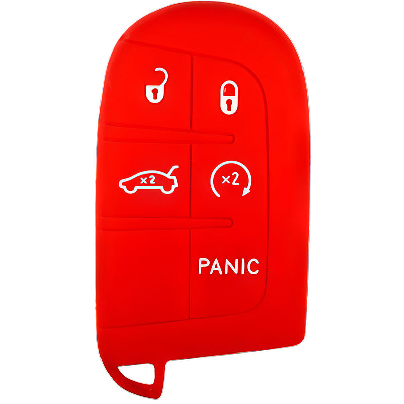 Silicone Protective Key Fob Cover For Jeep/Dodge/Chrysler 5 Buttons Smart Key Remote