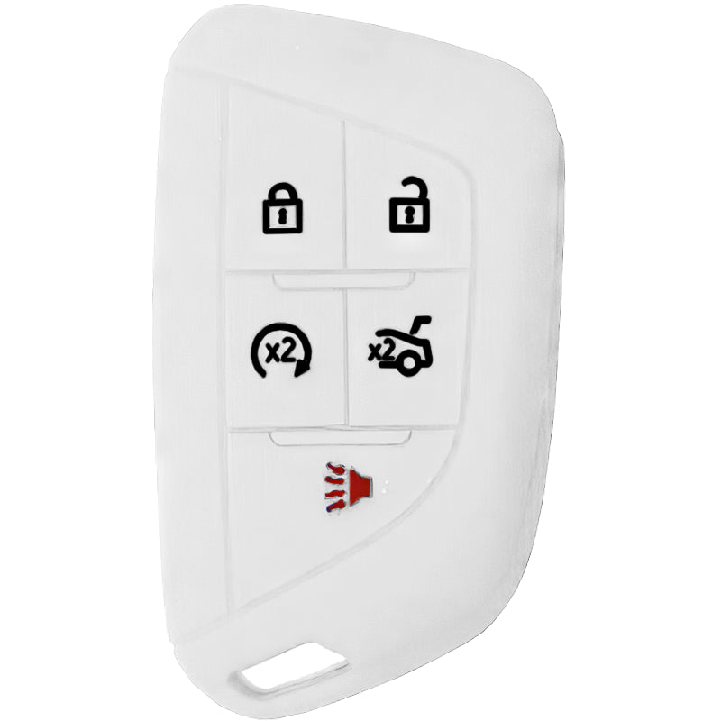 Silicone Key Fob Cover For Cadillac 5 Buttons Smart Key Remote