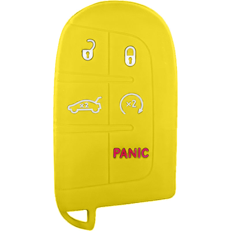 Silicone Protective Key Fob Cover For Jeep/Dodge/Chrysler 5 Buttons Smart Key Remote